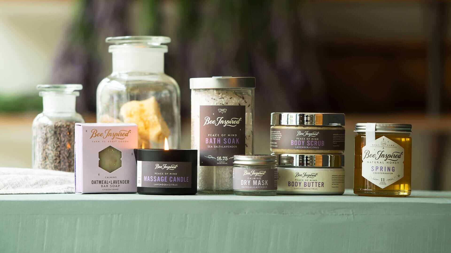 Honey gifts from the Peace of Mind Collection by Bee Inspired