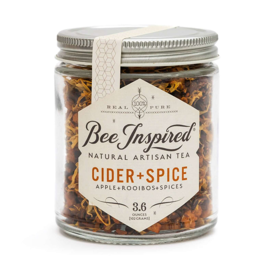 Cider + Spice tea by Bee Inspired Goods against white