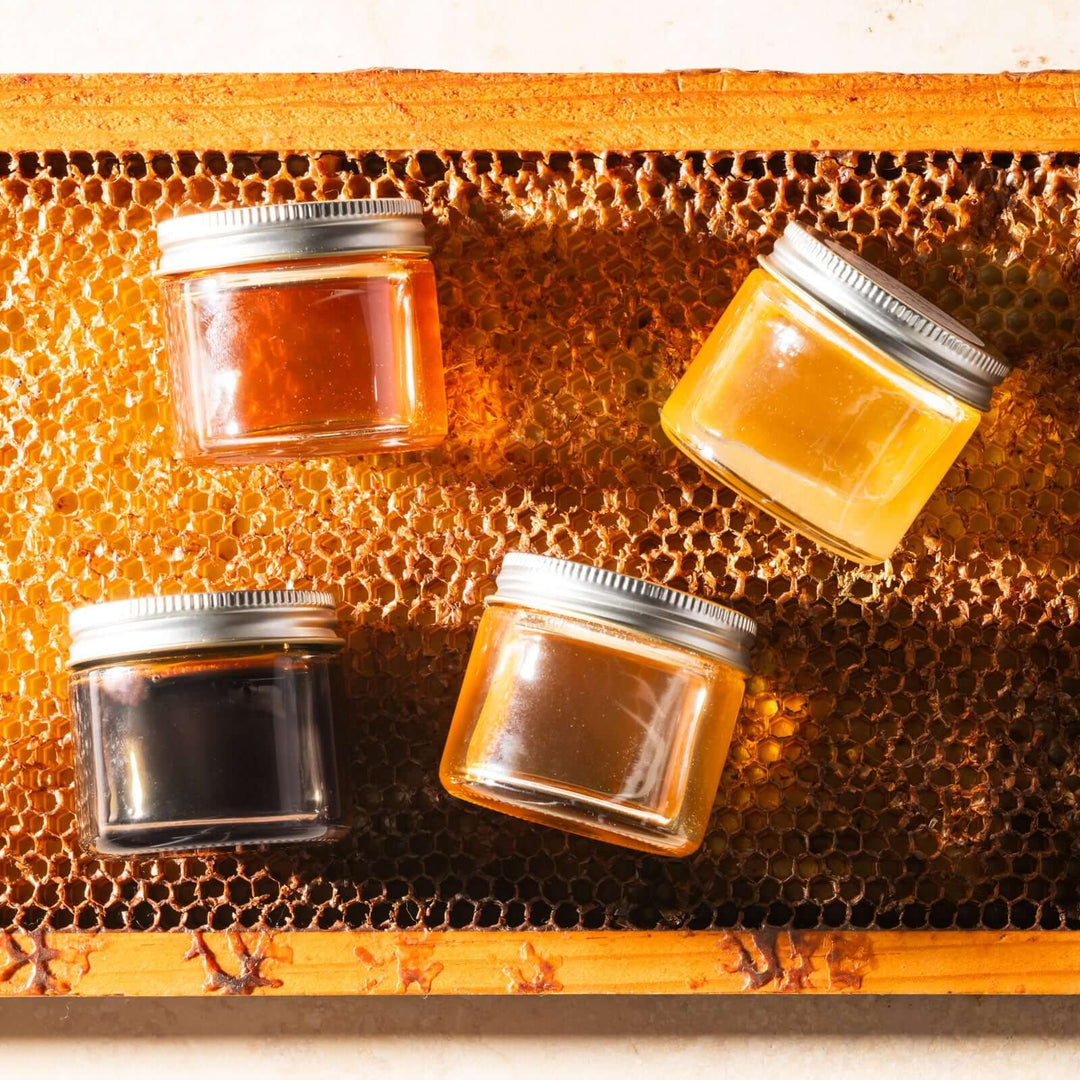 Honey gift set on hive frame