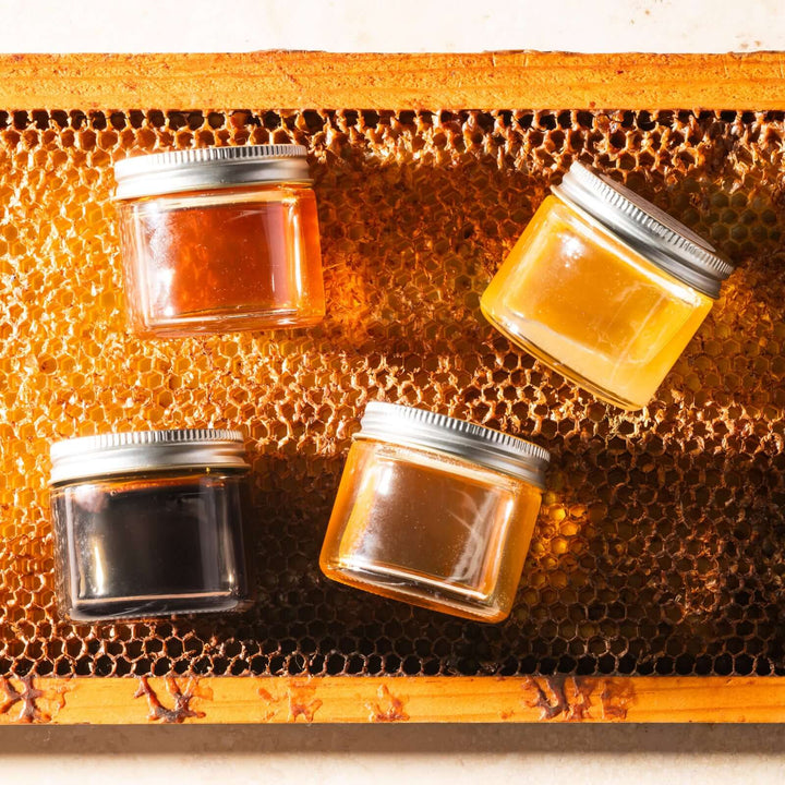 Honey gift set on hive frame