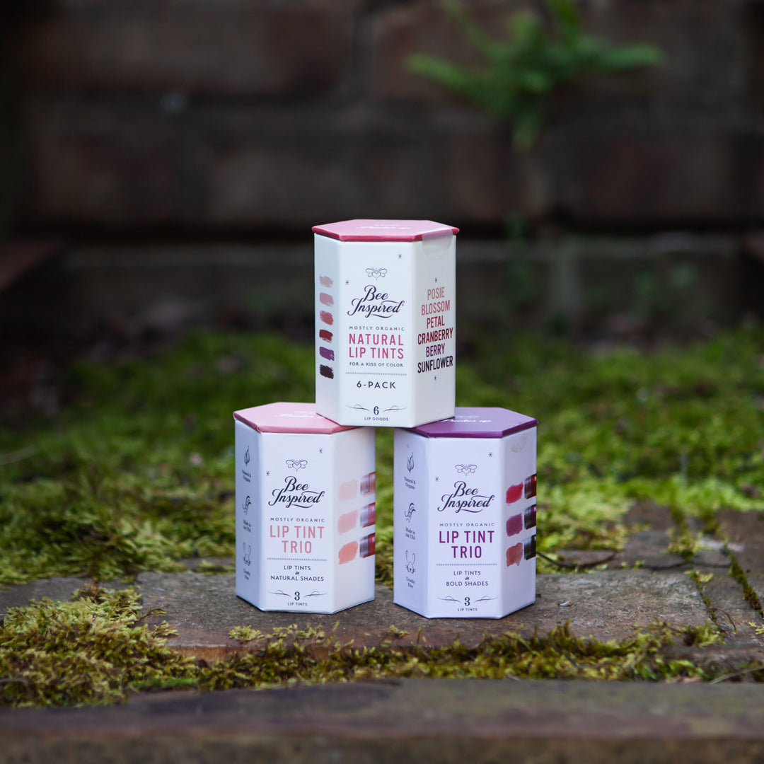 lip tint hex boxes stacked up outside