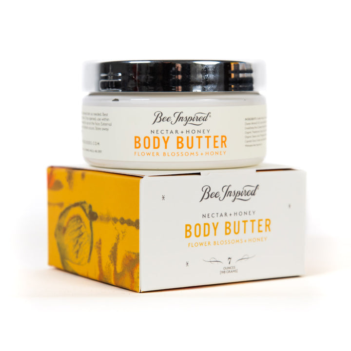 nectar and honey body butter with box on white