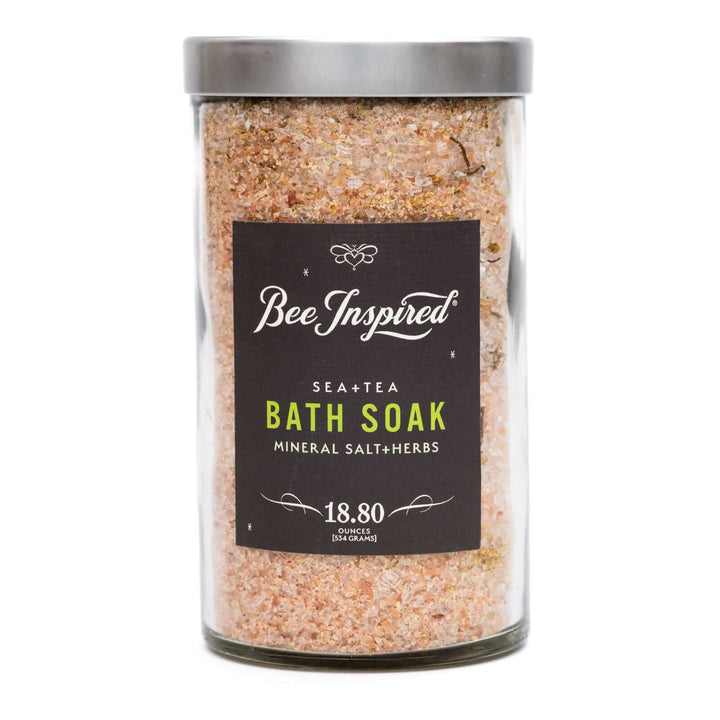 Sea+Tea bath soak on white