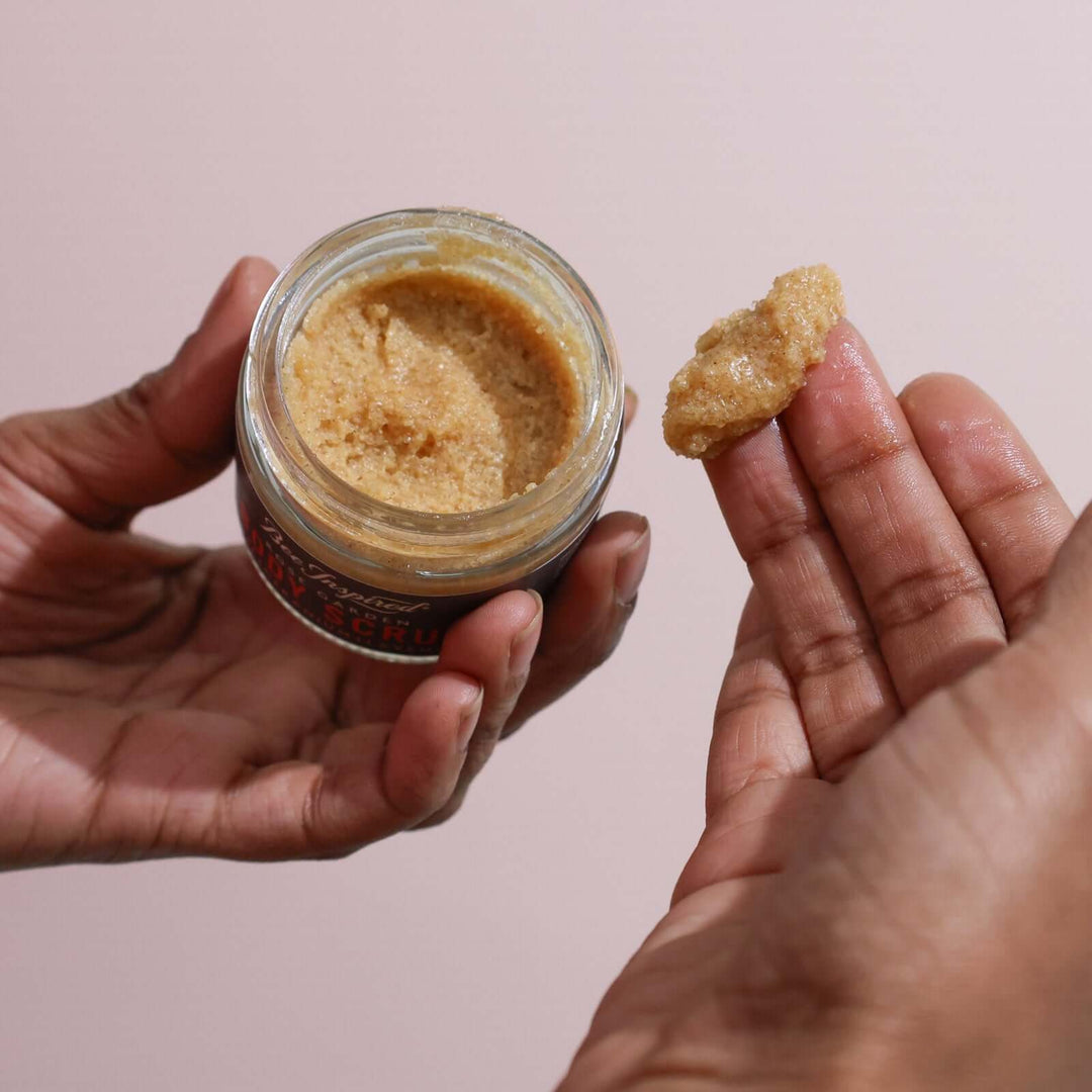using Rose Garden body scrub