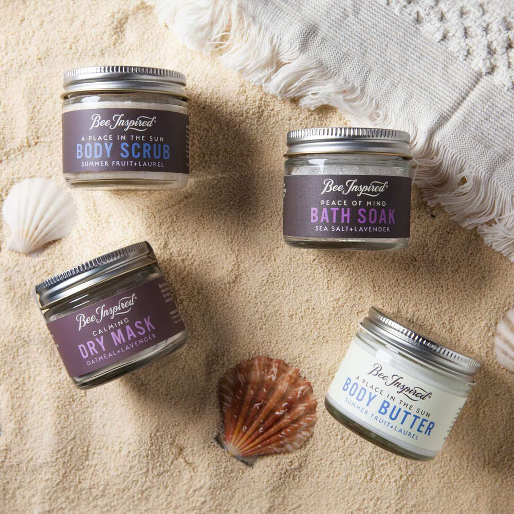 petite summer radiance set flat lay on sand