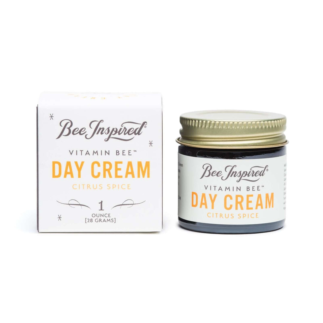 Bee Inspired citrus vitamin bee day cream against white