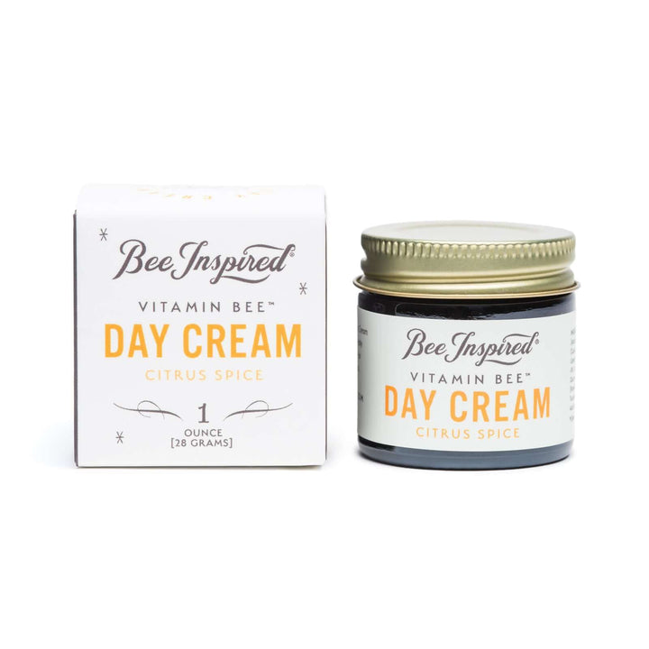 Bee Inspired citrus vitamin bee day cream against white