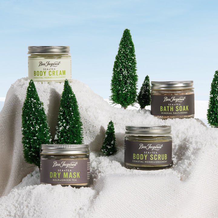 petite winter respite ritual set on a winter set