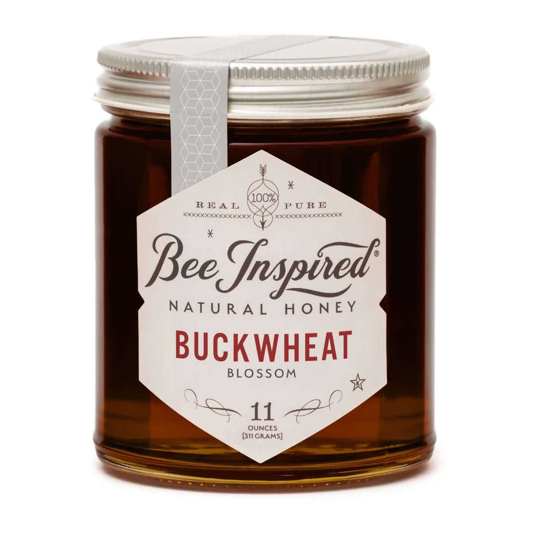 Buckwheat honey on white