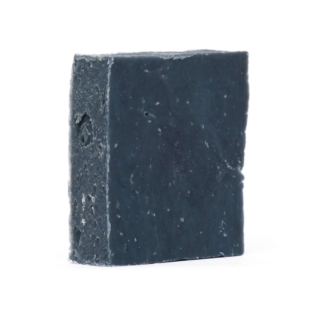 Sea Salt + Black Clay bar soap on white