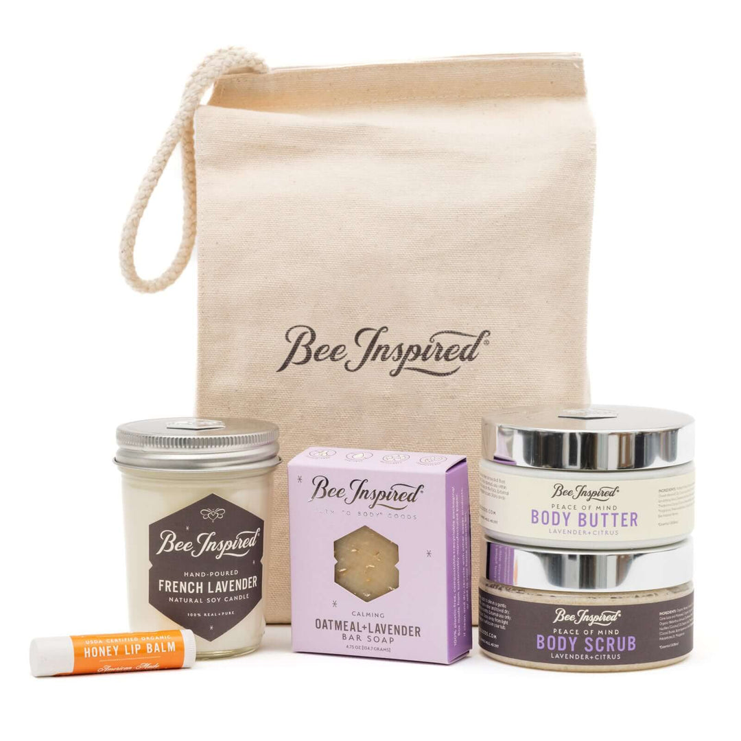 Farm to Body bundle and bag on white