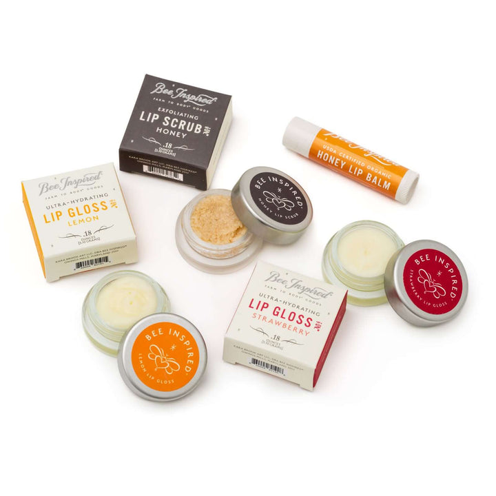 Honey Kissed Lips set on white