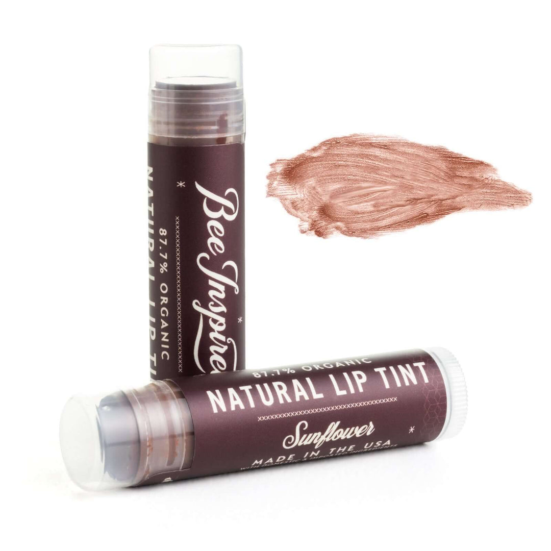 Sunflower lip tint and its color against white