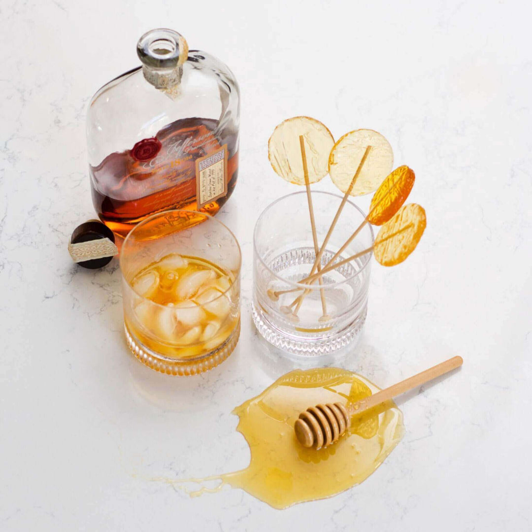 bourbon lollipops with bourbon and honey