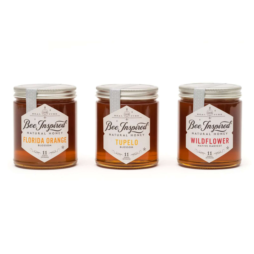 Royale honey set on white