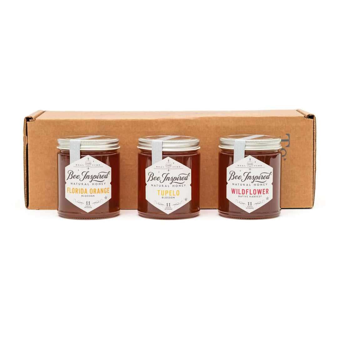 Royale honey set on white