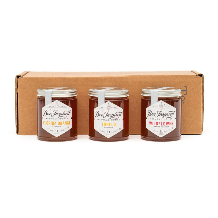 Royale honey set on white