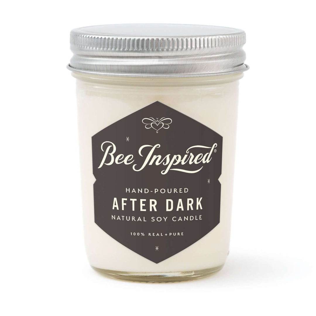 After Dark jelly jar candle on white