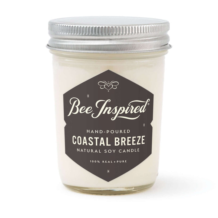 Coastal Breeze jelly jar candle on white