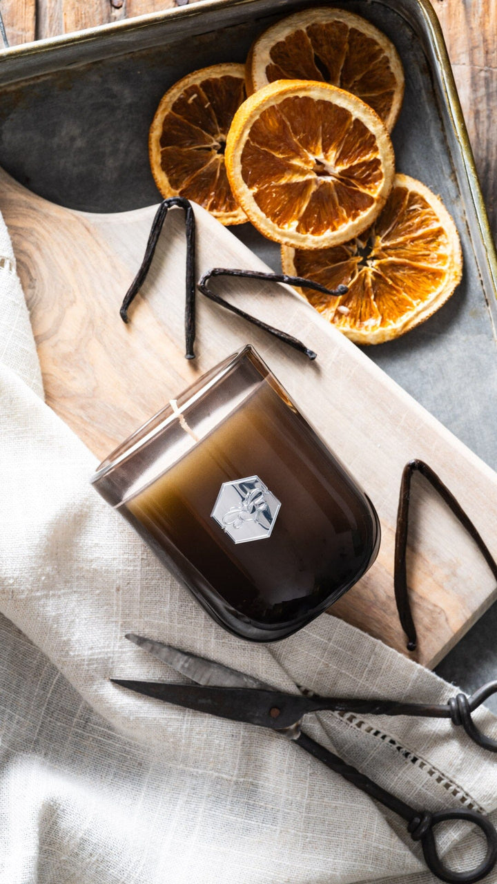 Vanilla + Citrus Luxe Candle tall pin