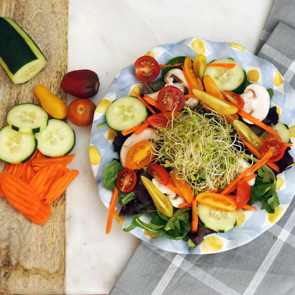 salad with honey lemon vinaigrette