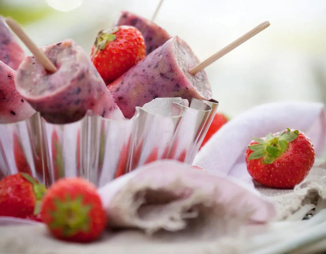 Homemade Berry Popsicles Made with Eastern Shore Honey