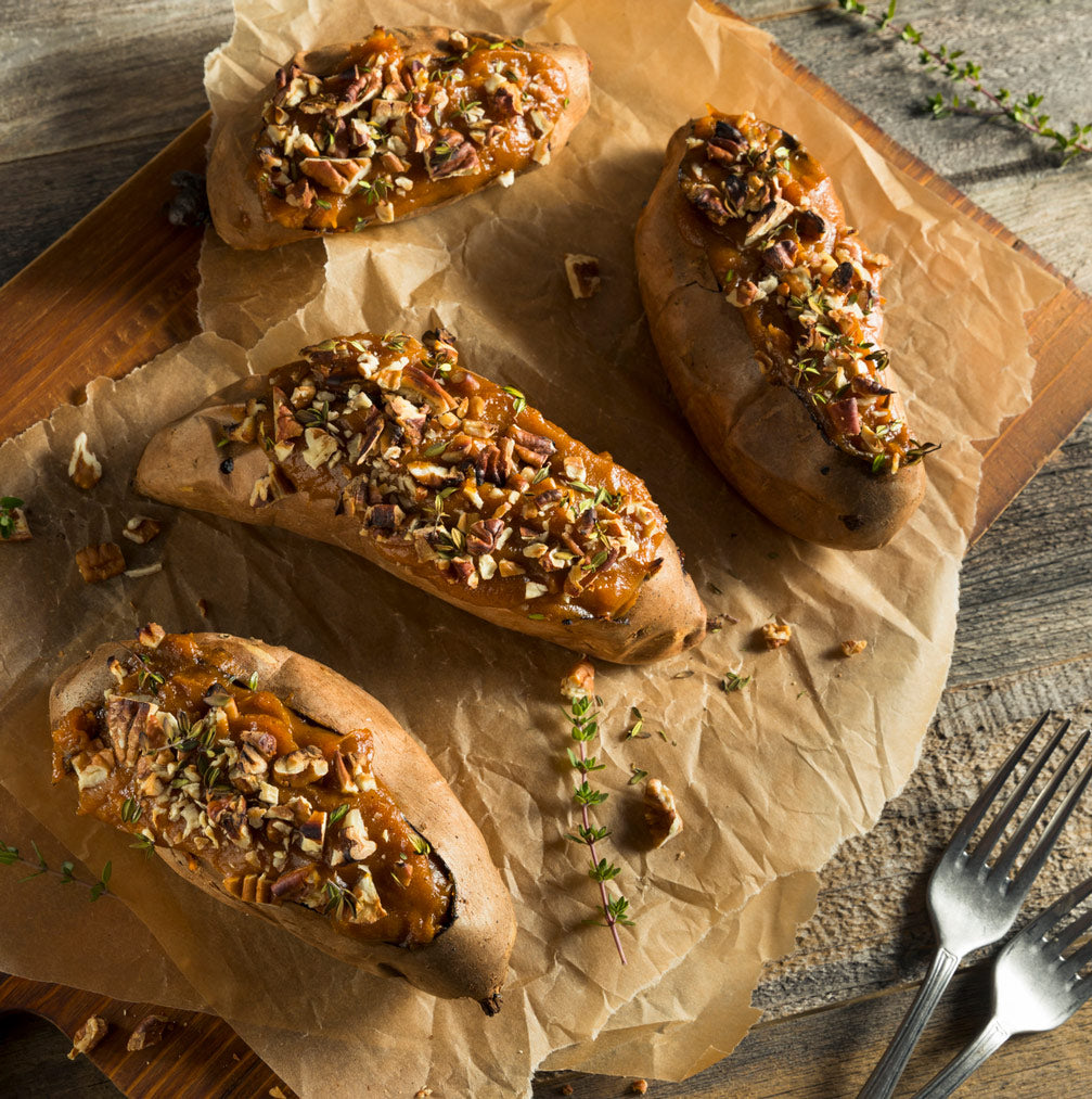 Stuffed Sweet Potatoes with Honey