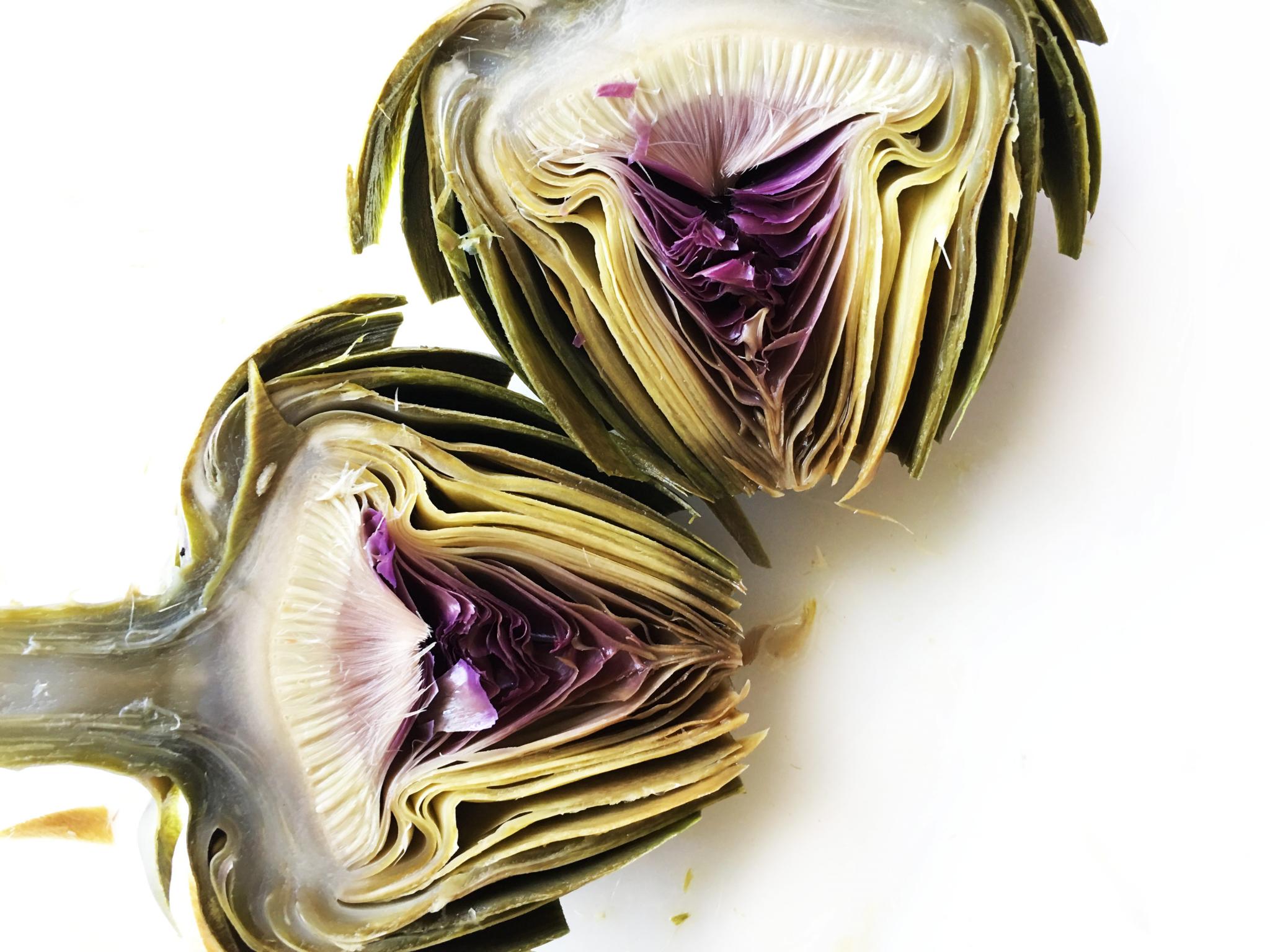 Grilled Artichokes served with Thai Honey Vinaigrette