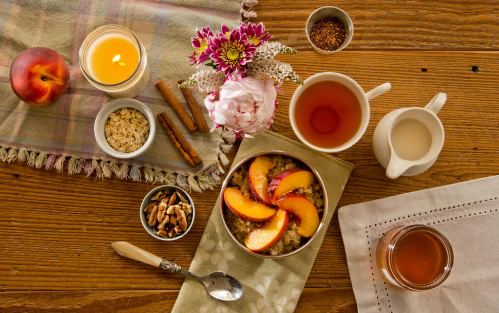 Warm Peach Oatmeal Recipe