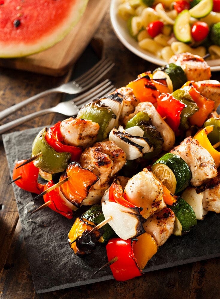 Grilled Honey Chicken Kebabs