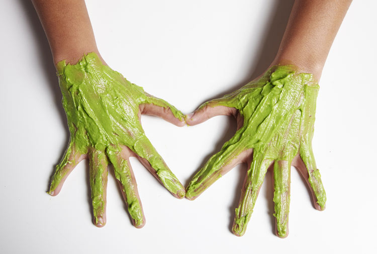 hands with cuticle treatment on them