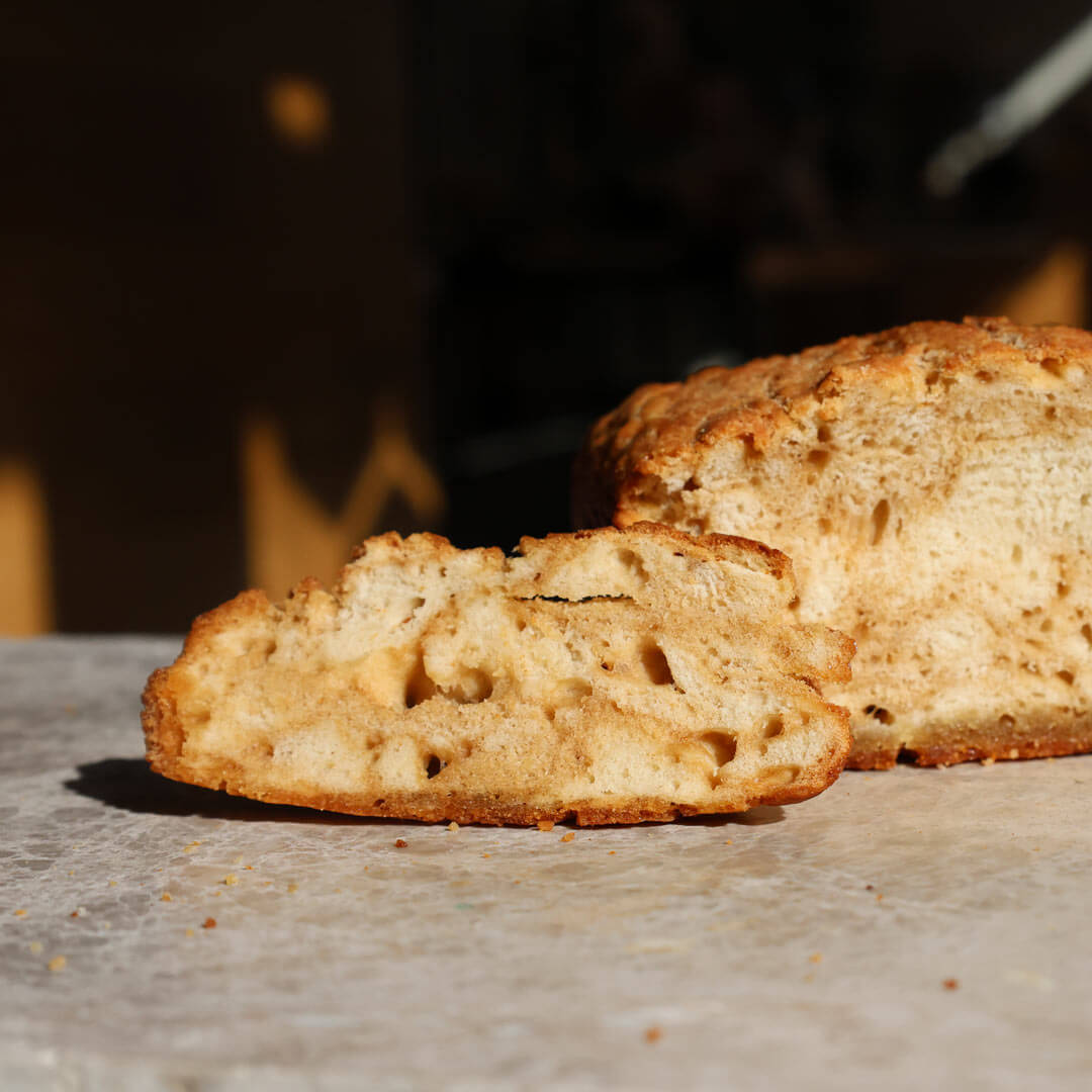 honey beer bread slice