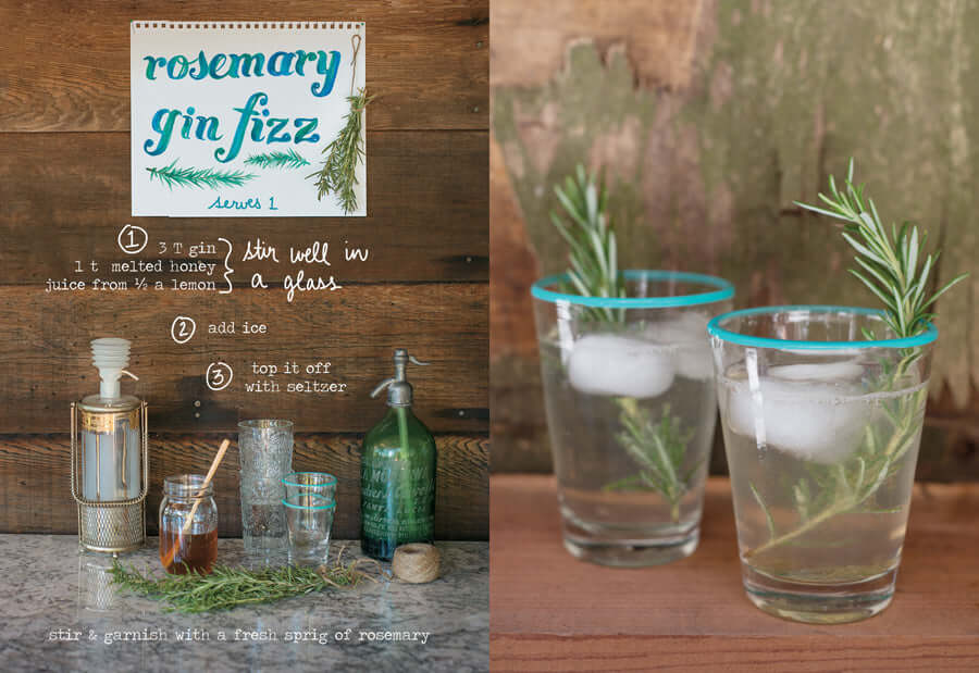 Rosemary Honey Gin Fizz