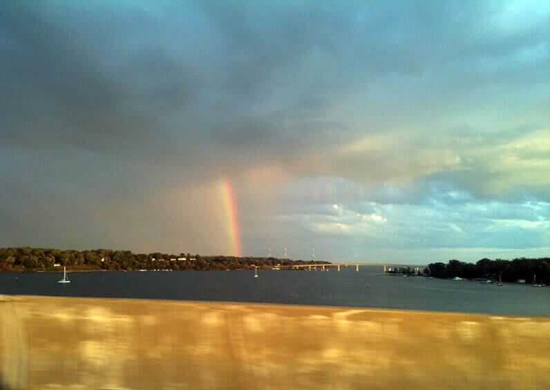 rainbow over the chesapeake bay