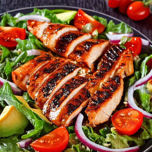 honey mustard grilled chicken salad ready to eat