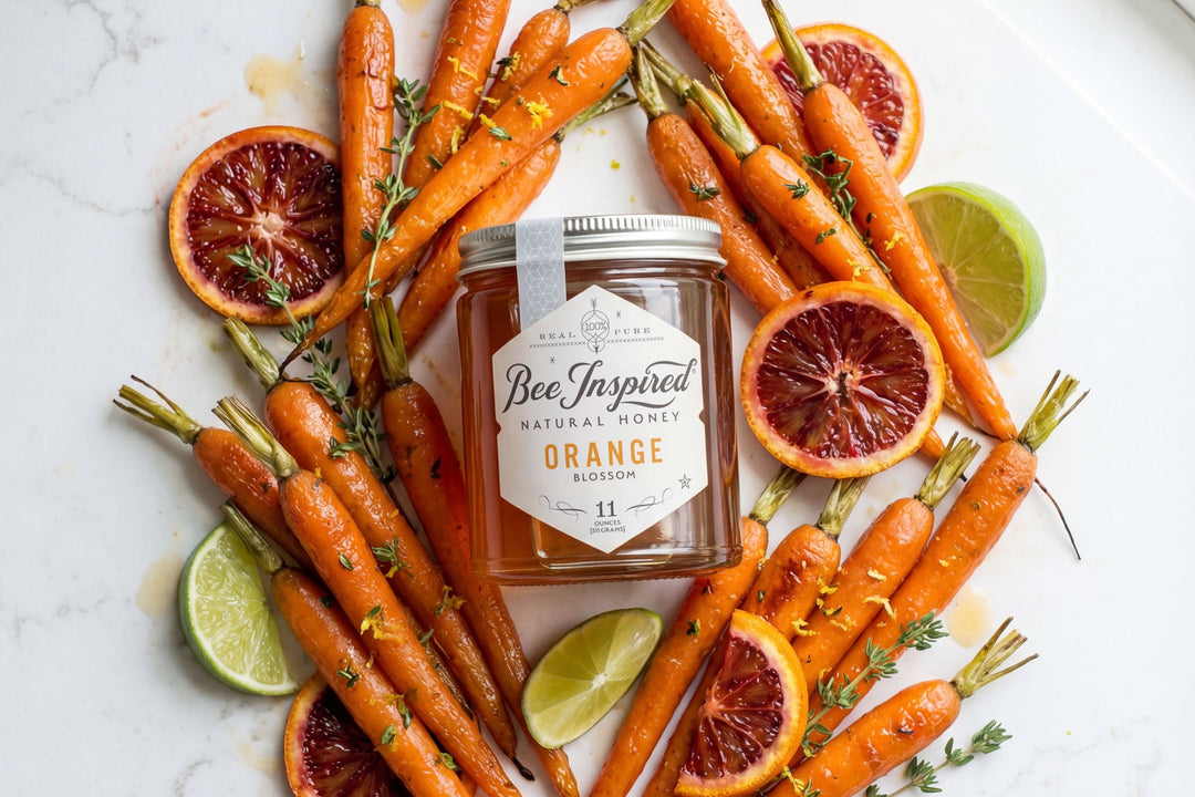 Blood Orange & Lime Glazed Carrots (Honey Roasted Vegetable Recipe)
