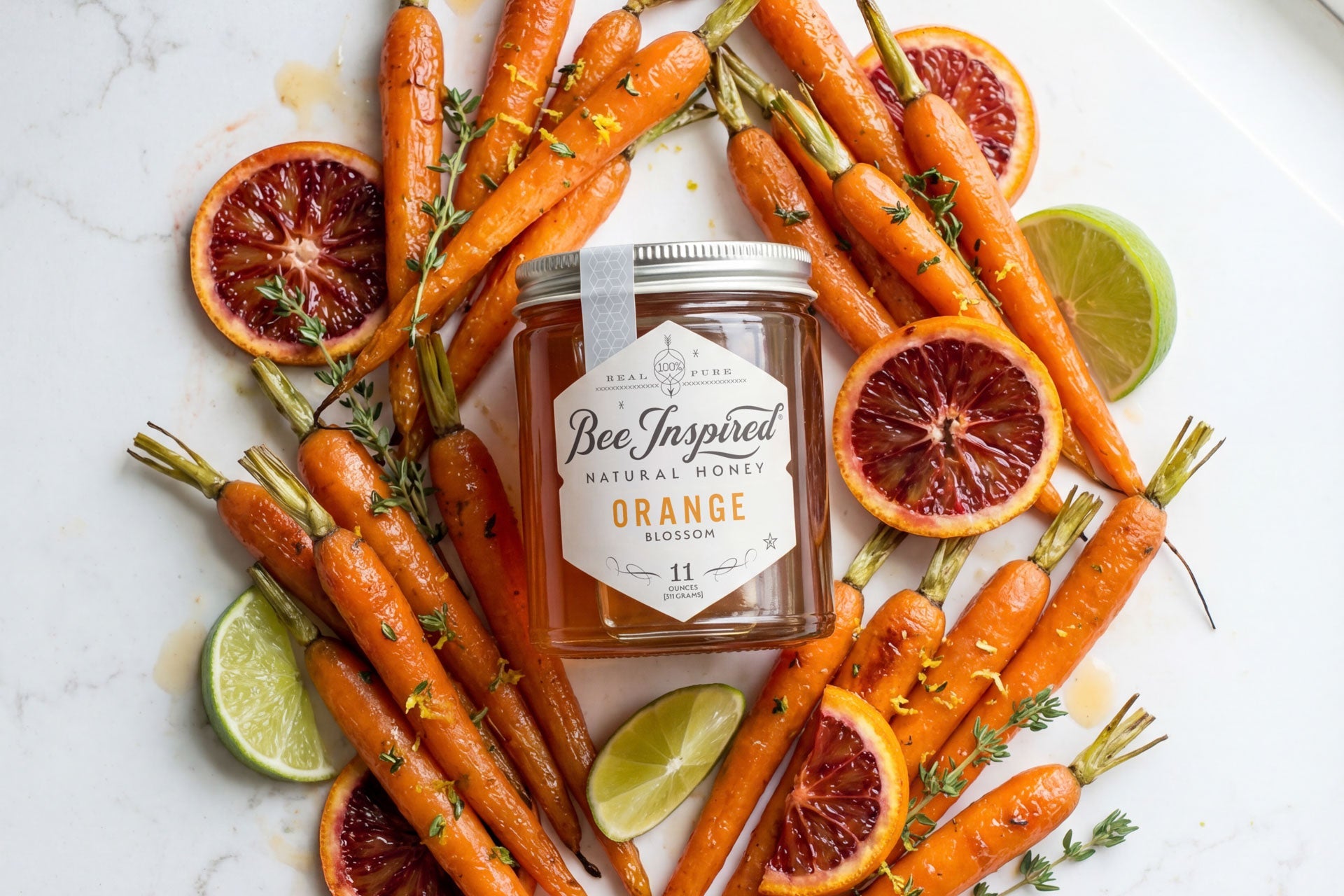 Blood Orange & Lime Glazed Carrots (Honey Roasted Vegetable Recipe)