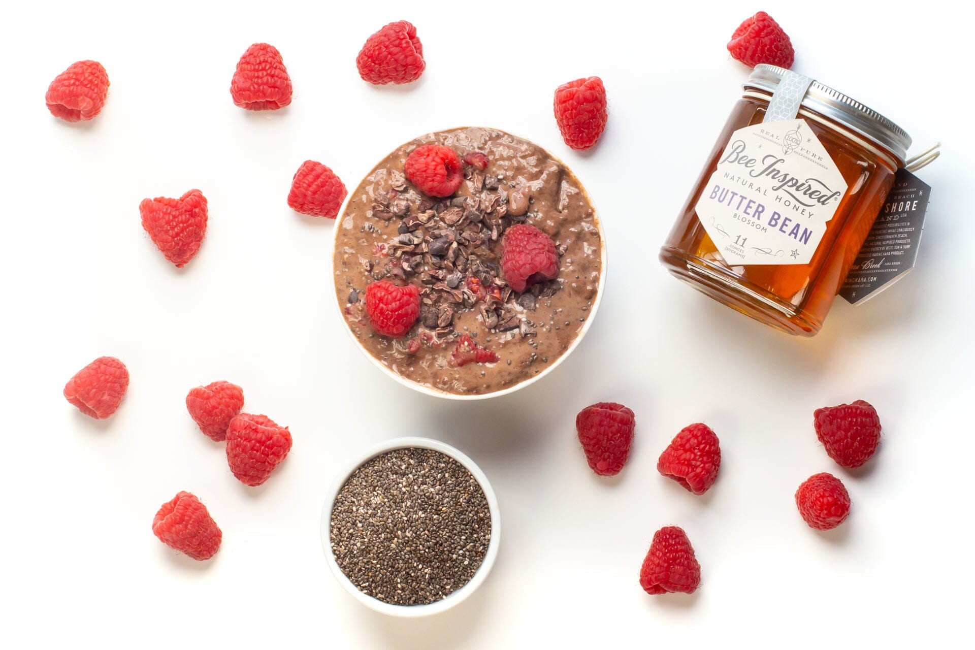chia pudding with bee inspired honey