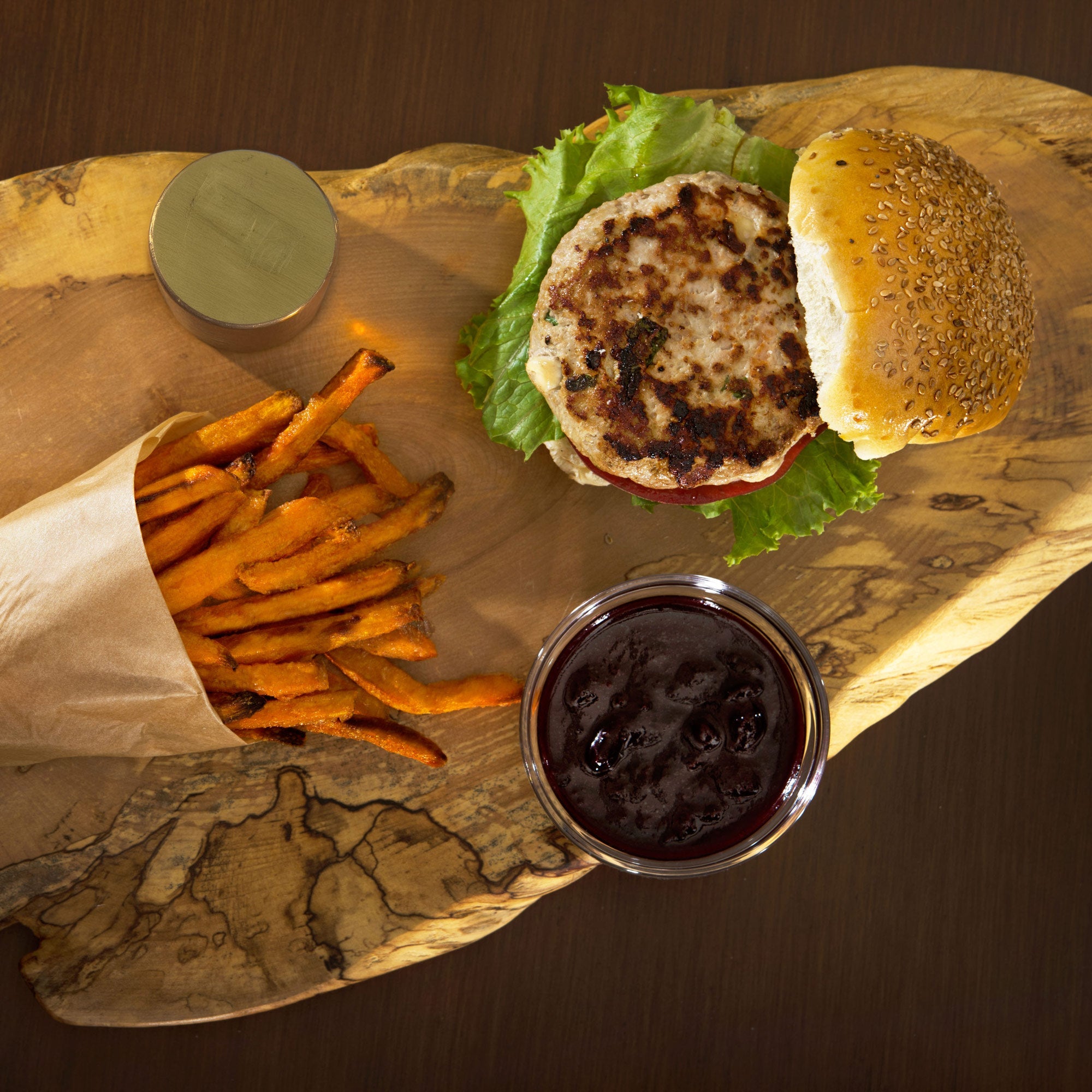 blueberry ketchup in a glass
