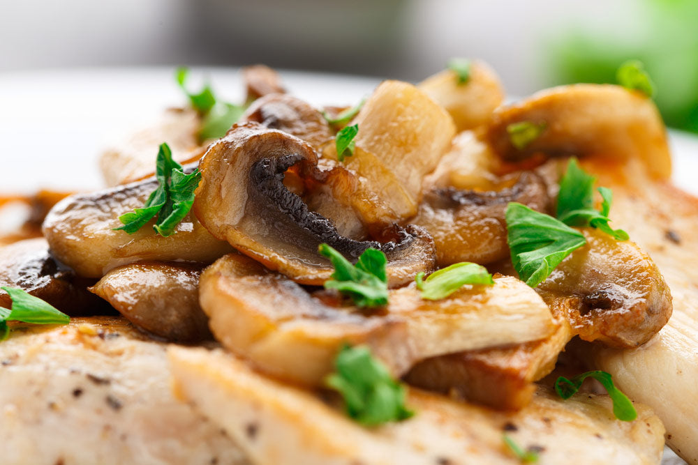 Chicken with Sautéed Mushrooms