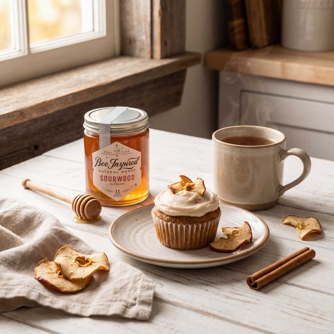 Cider+Spice Cupcakes with Cinnamon Cream Cheese Frosting