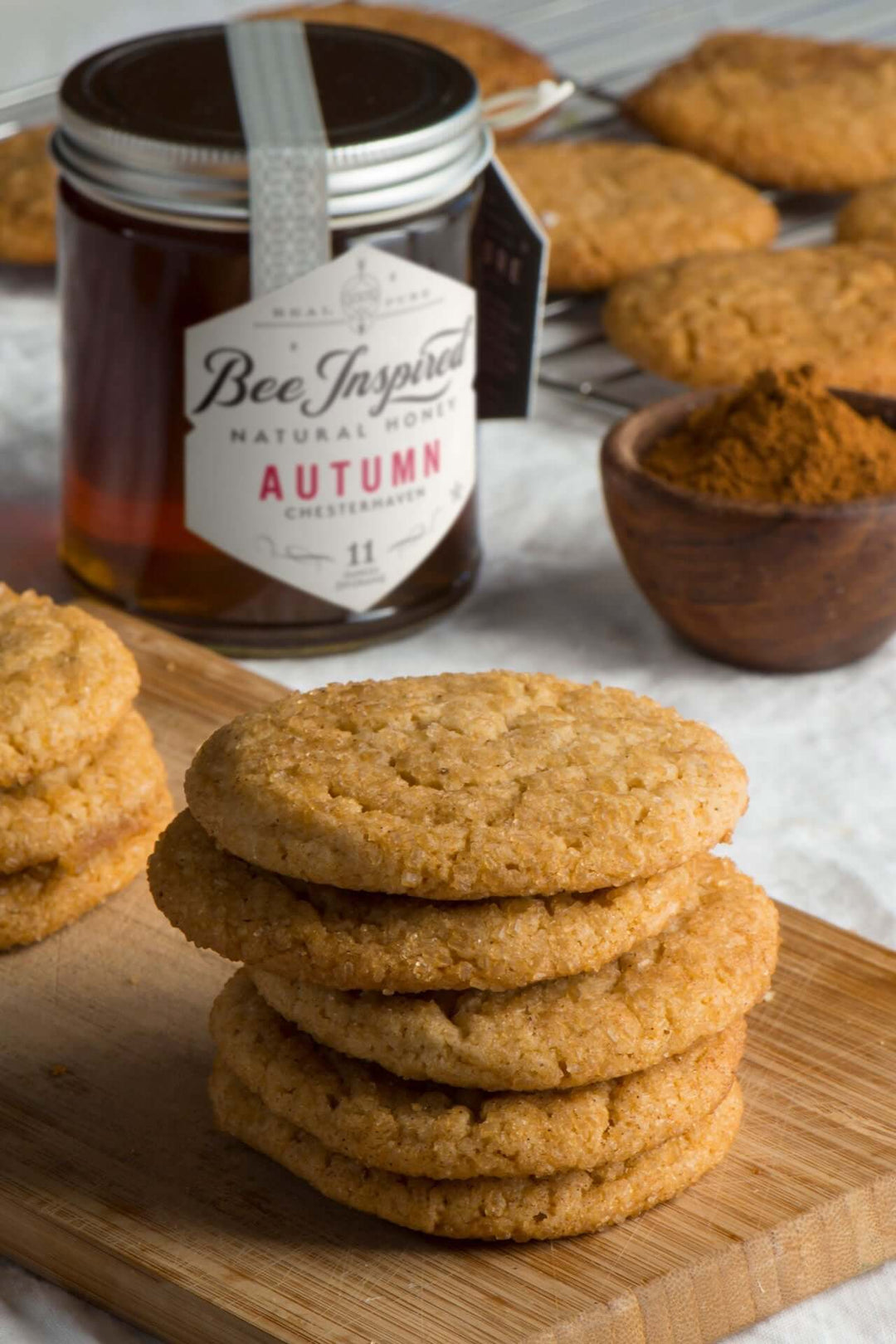 Soft and Chewy Honey Ginger Cookies (Vegan!)