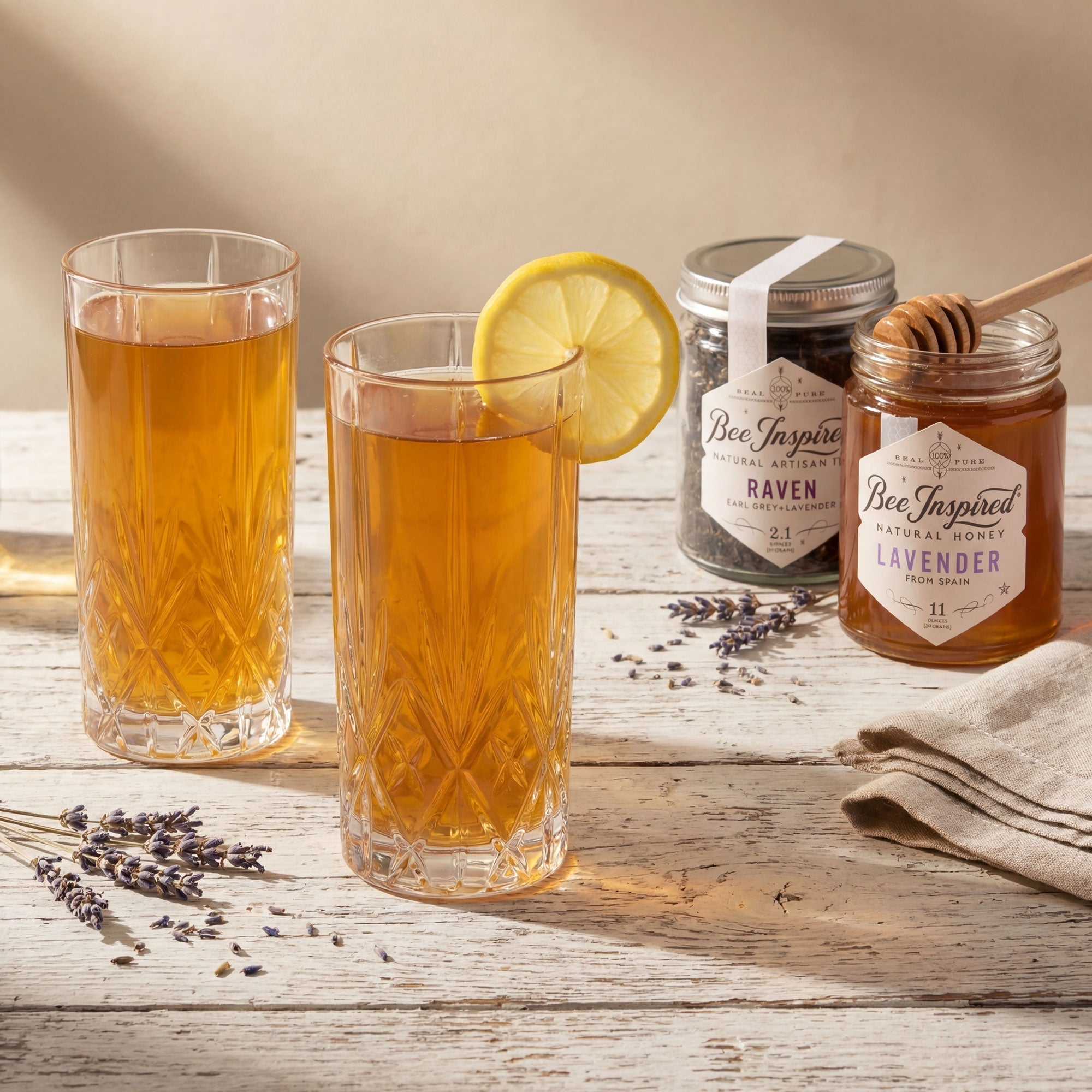 Earl Grey Tea Cocktail with Honey & Lavender (Raven Tea Recipe)