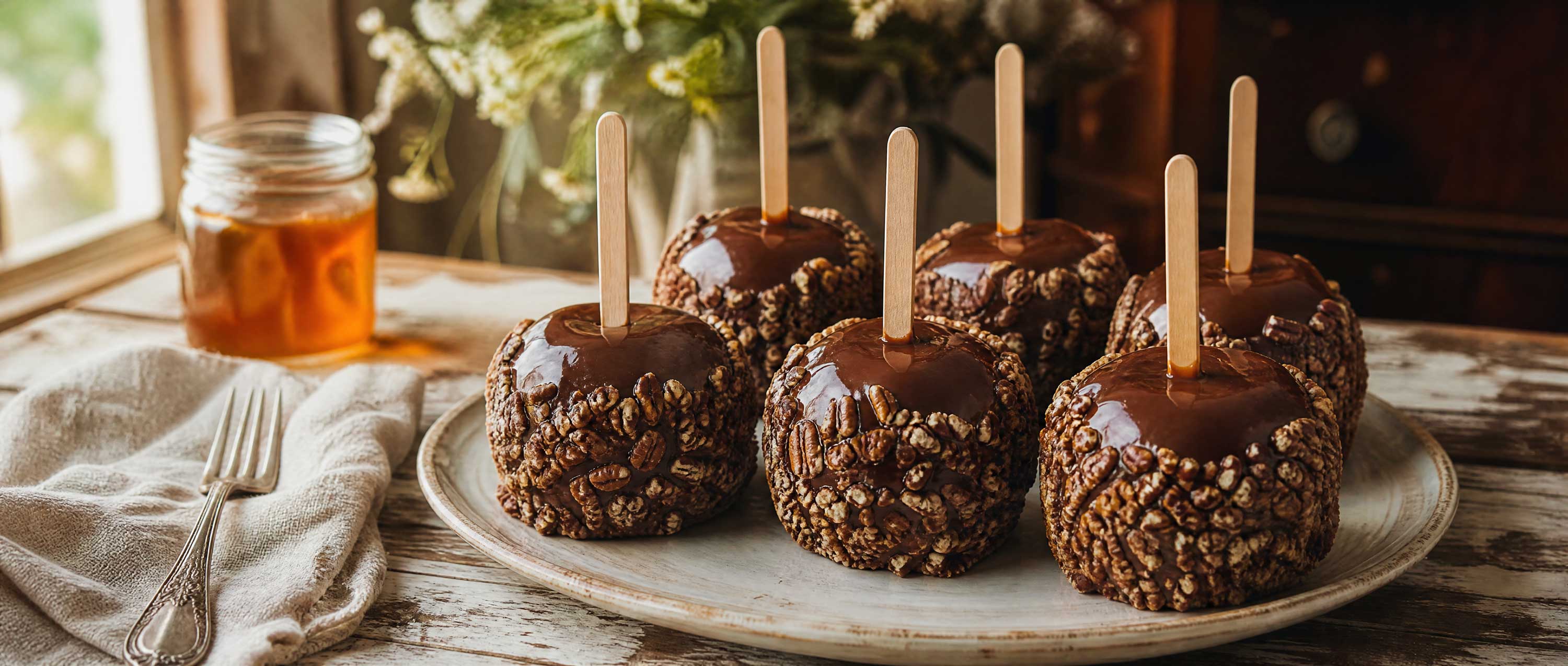 Easy Chocolate Covered Apples Recipe with Honey