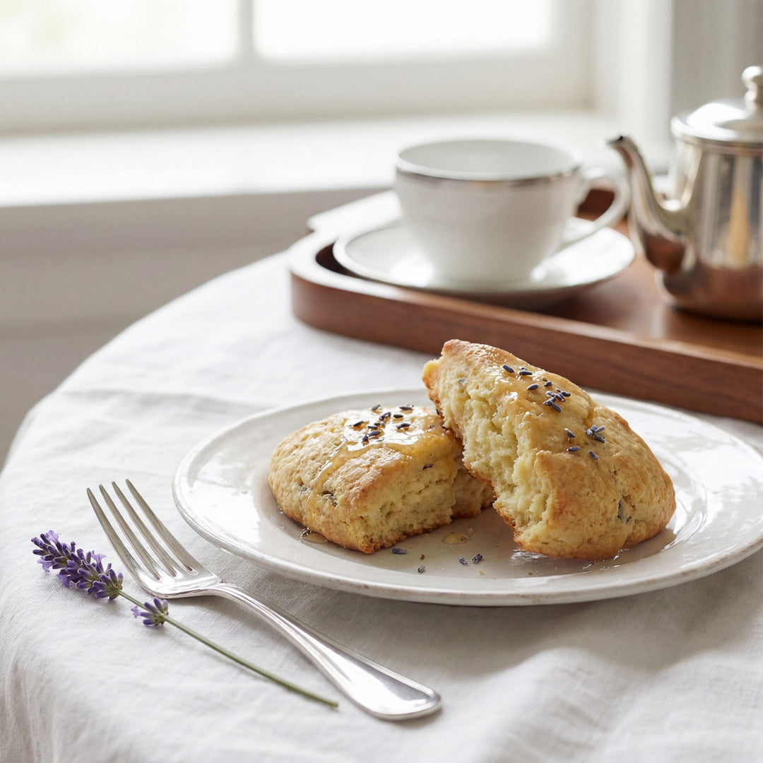 Lavender Scones with Basswood Honey