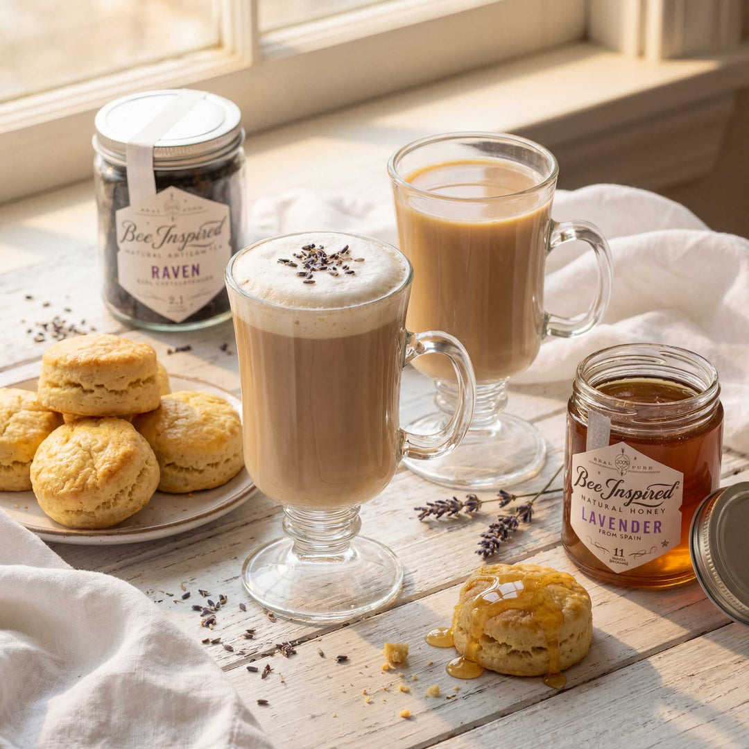 making london fogs with raven tea