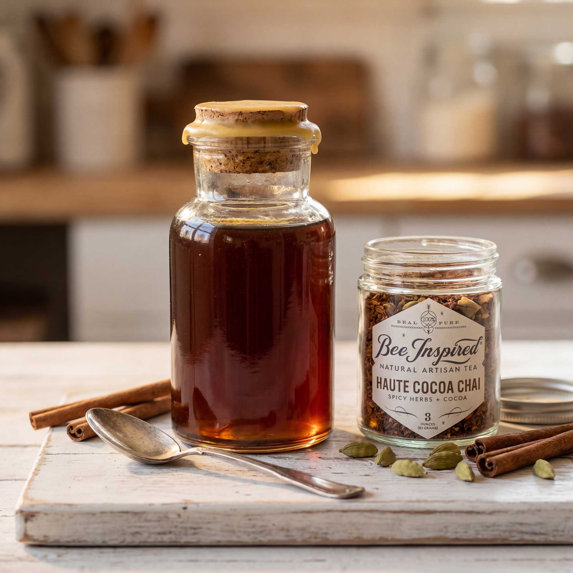 How to Make Chai Honey Syrup