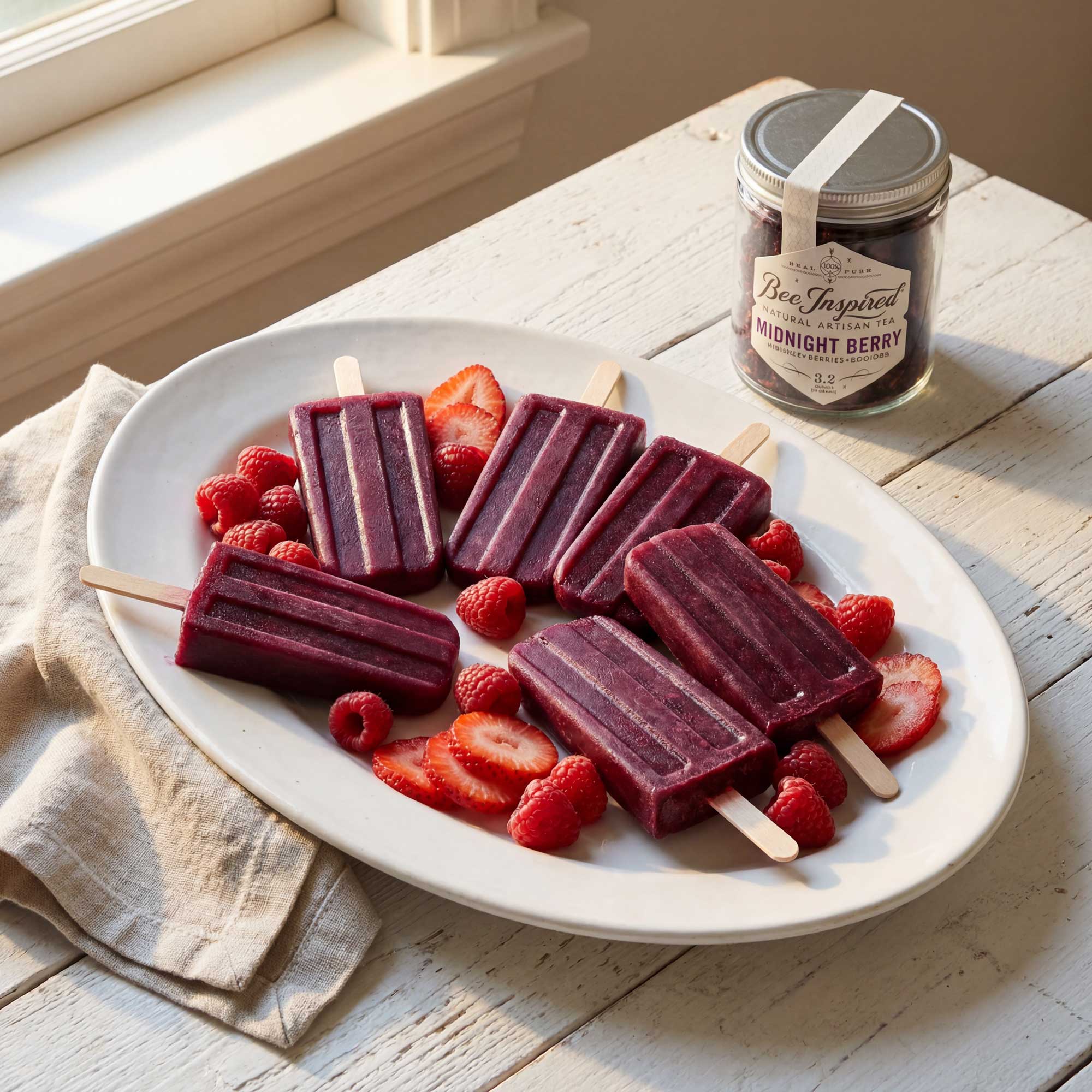 Midnight Berry Tea Popsicles