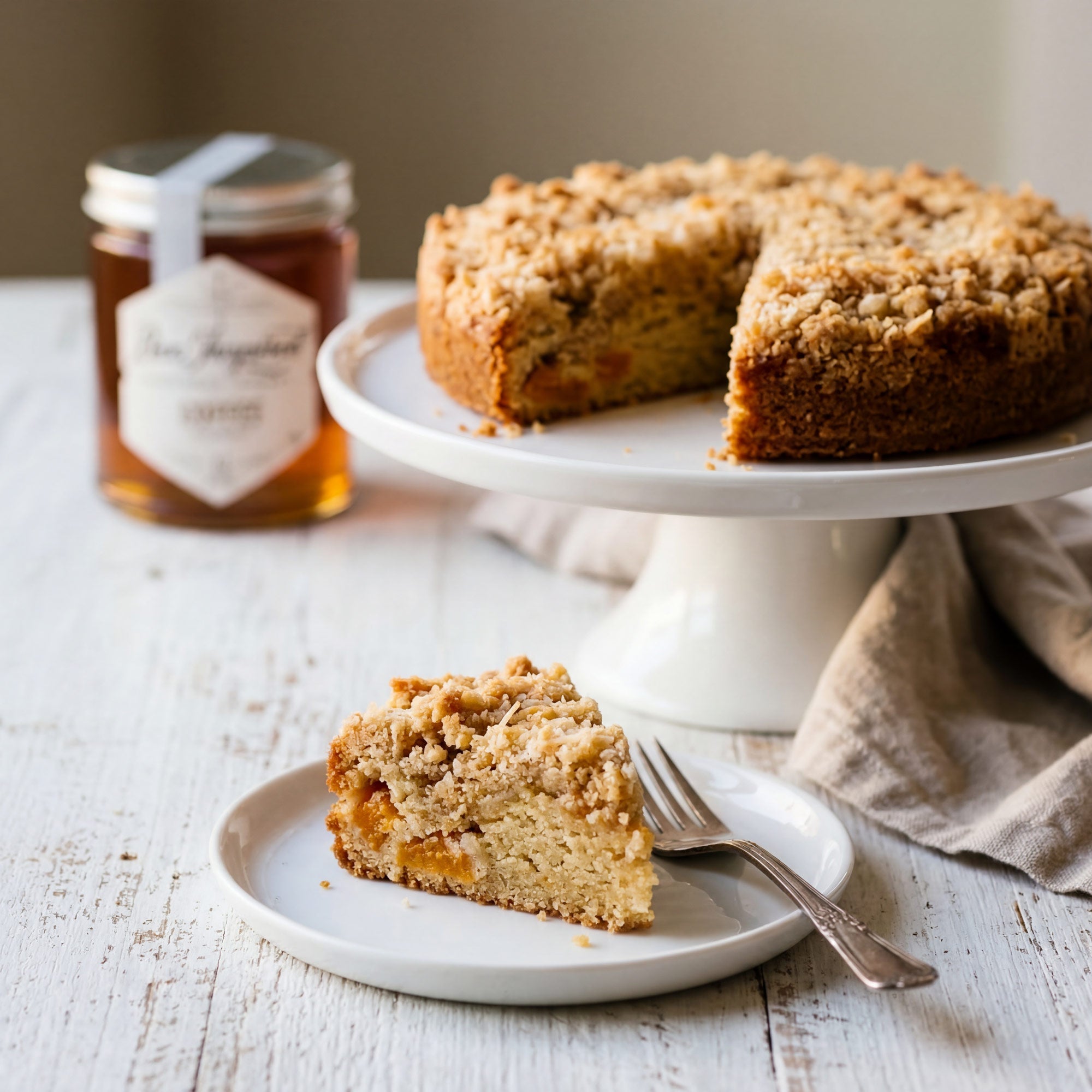 paleo crumb cake slice