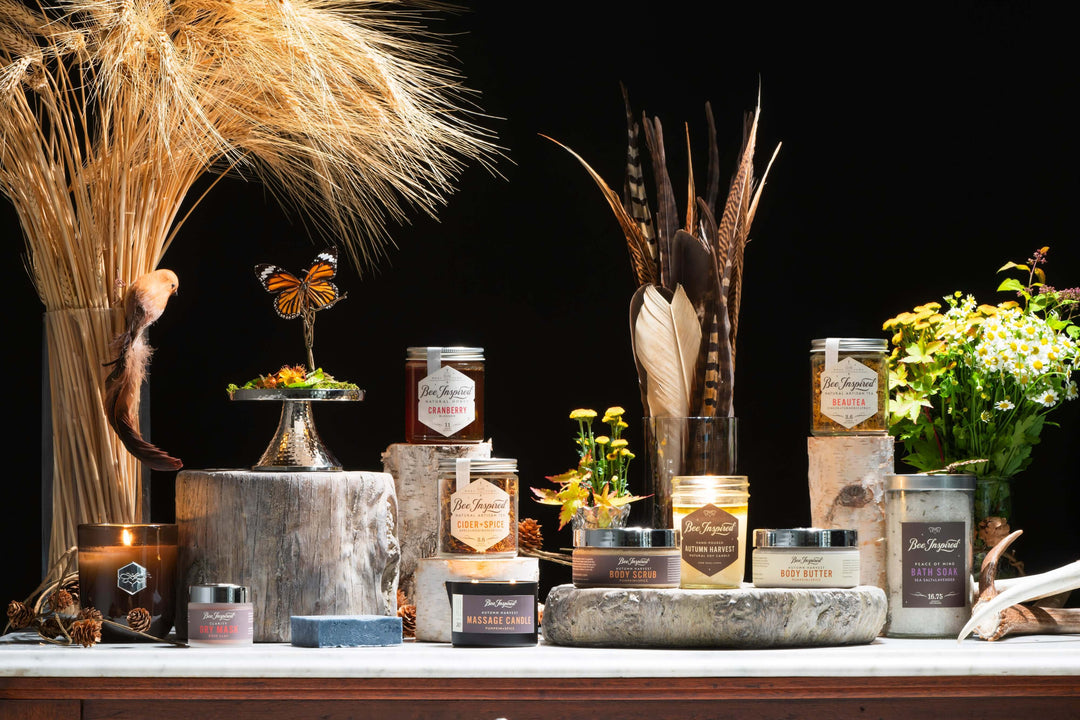 Autumn Prosperity collection from Bee Inspired Honey House in Owings Mills displayed on set 